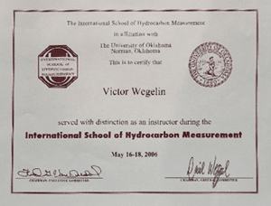 International School Of Hydrocarbon Measurement Certificate